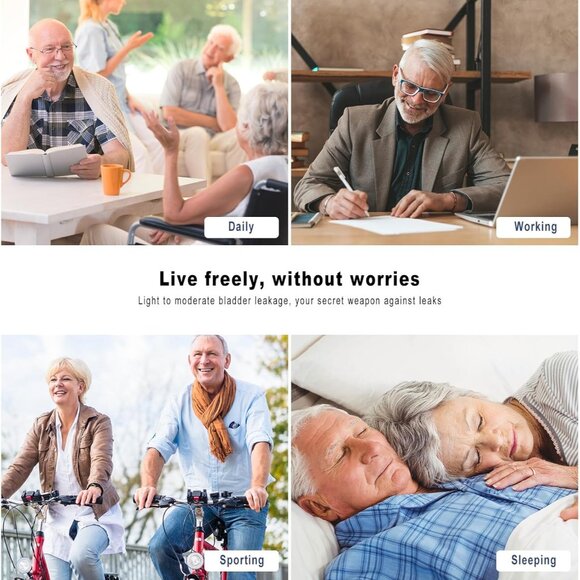 Men's High-Waisted Incontinence Briefs (2-Pack) – Washable, Leakproof, Cotton - Picture 6 of 6